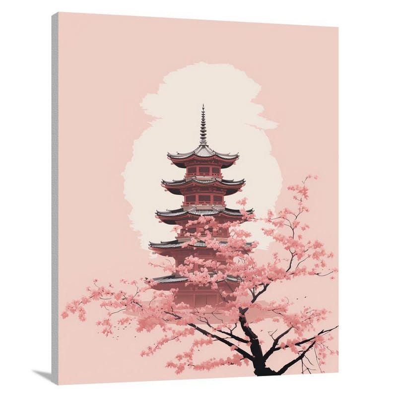 Pagoda's Blossom - Canvas Print