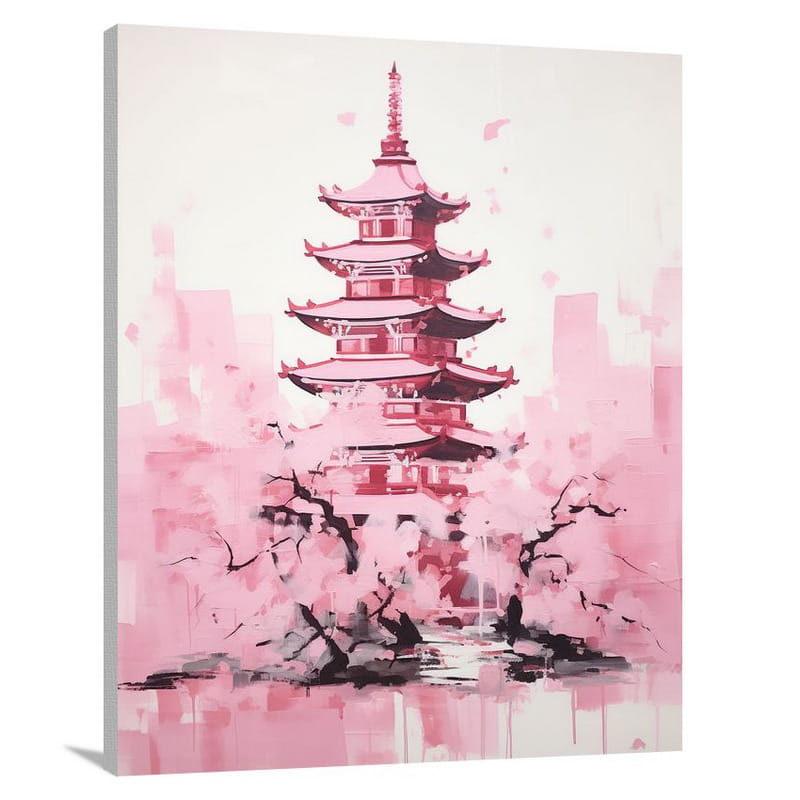 Pagoda Serenity - Minimalist - Canvas Print