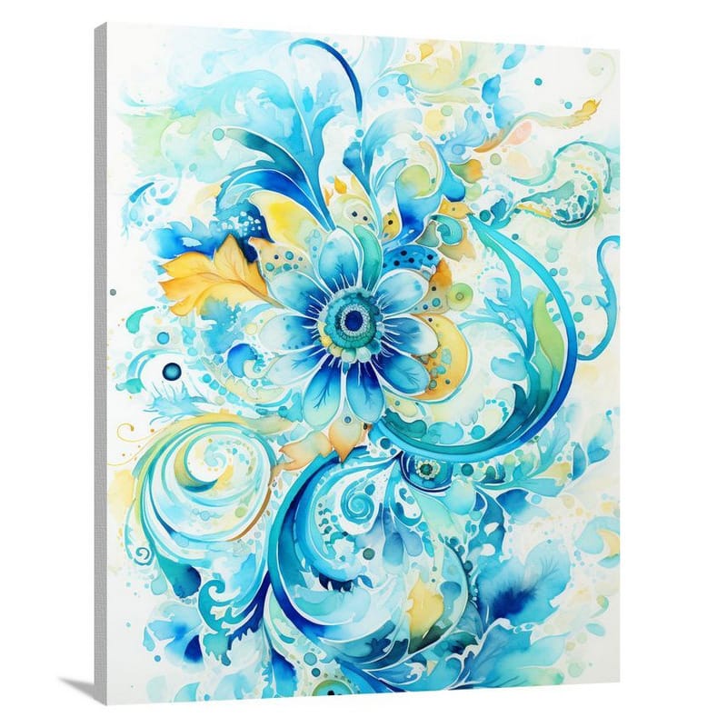 Paisley's Whimsical Bloom - Canvas Print