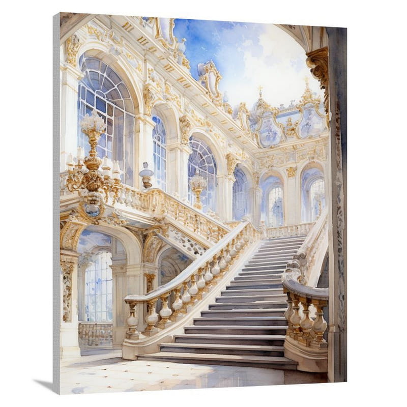 Palace of Versailles: Enchanting Staircase - Canvas Print