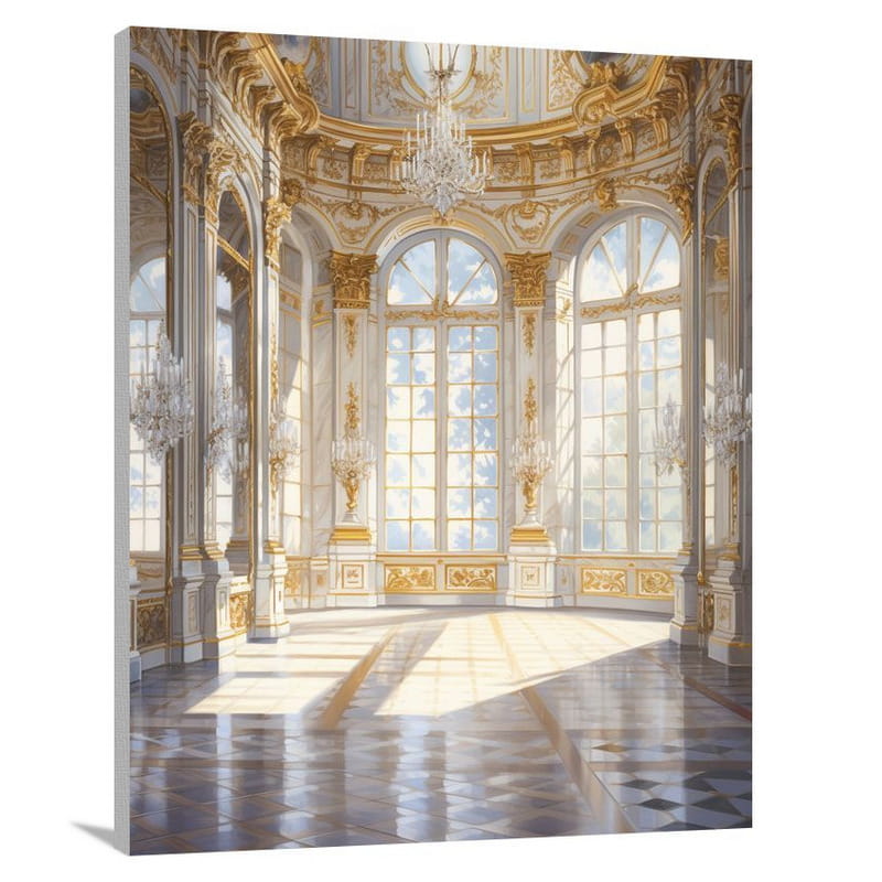 Palace of Versailles: Illuminated Elegance - Canvas Print