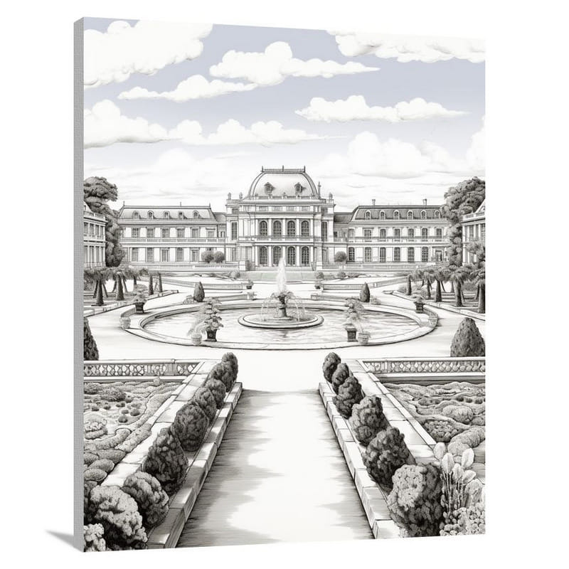 Palace of Versailles: Serene Escape - Canvas Print