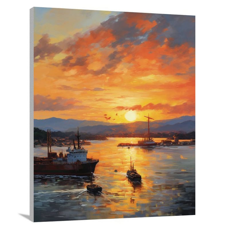 Panama Sunset - Impressionist - Canvas Print