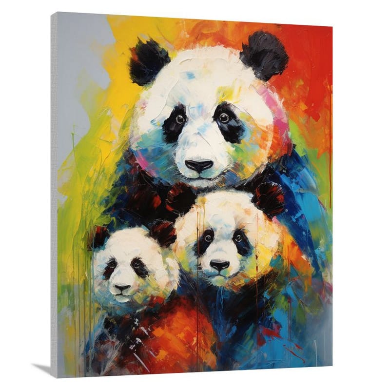 Panda's Embrace - Canvas Print