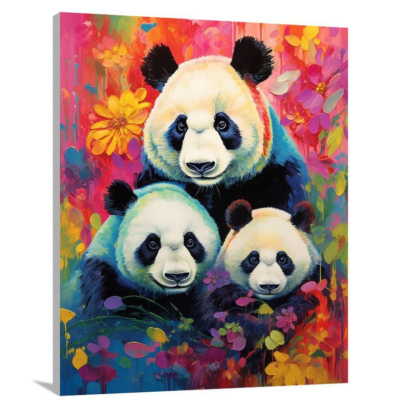 Panda's Embrace - Pop Art - Canvas Print