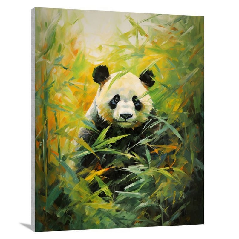 Panda's Serene Haven - Canvas Print