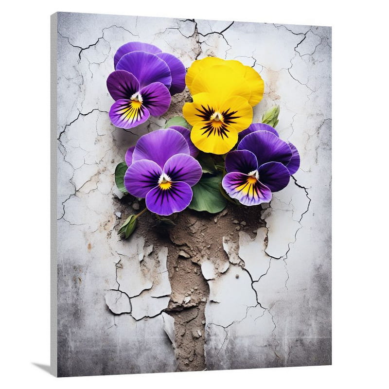 Pansy Blooms: Resilience & Hope - Canvas Print