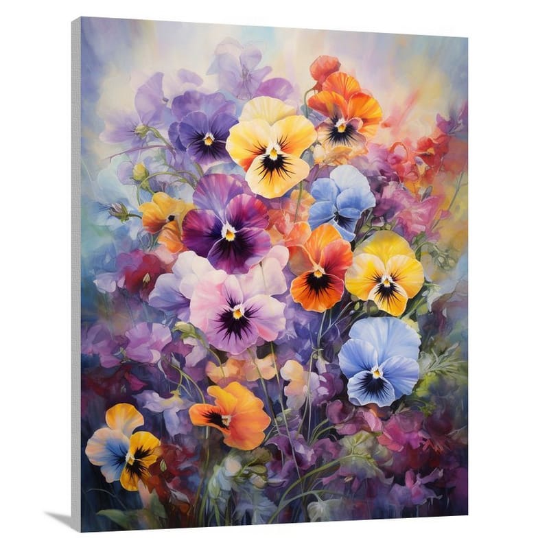 Pansy Whispers - Contemporary Art - Canvas Print