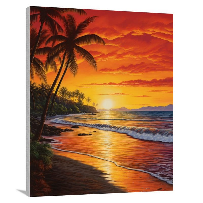 Papua's Serene Sunset - Contemporary Art - Canvas Print