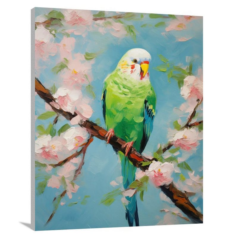 Parakeet's Serenade - Impressionist - Canvas Print