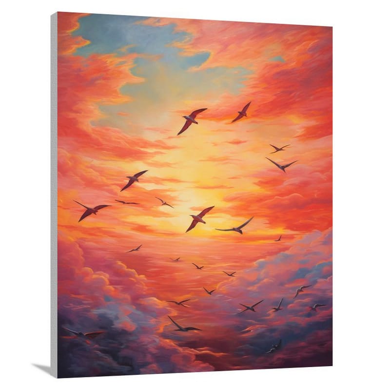 Parrot's Flight - Contemporary Art 2 - Canvas Print