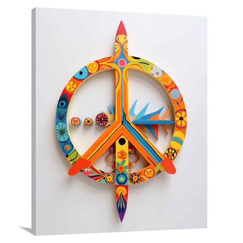 Peace Sign Symphony - Canvas Print