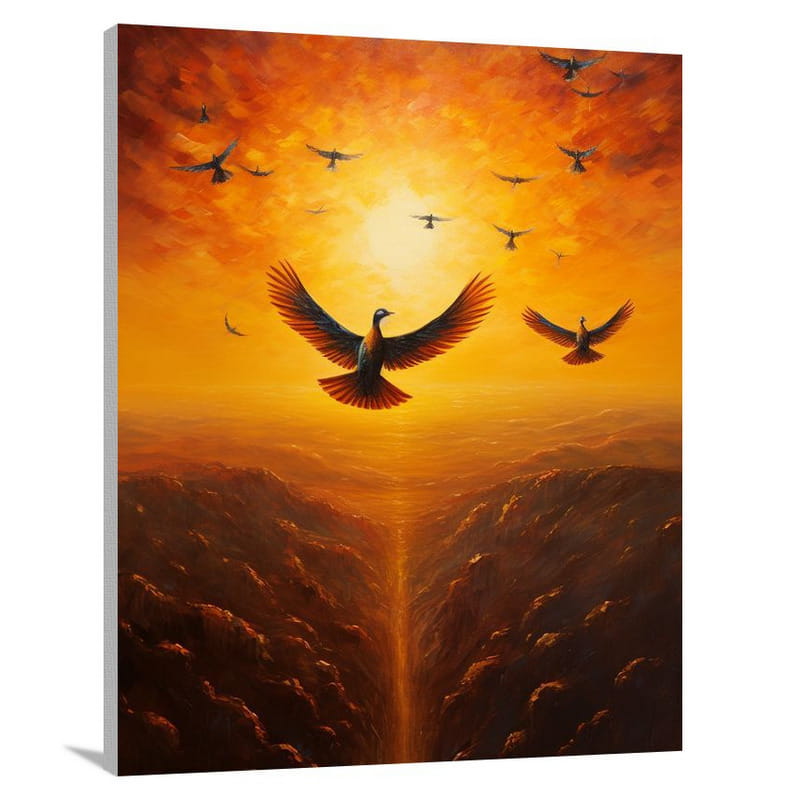 Peacock's Flight - Contemporary Art - Canvas Print