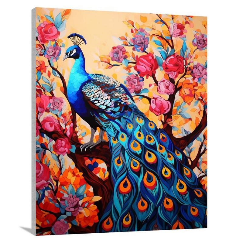 Peacock's Whispers - Pop Art - Canvas Print