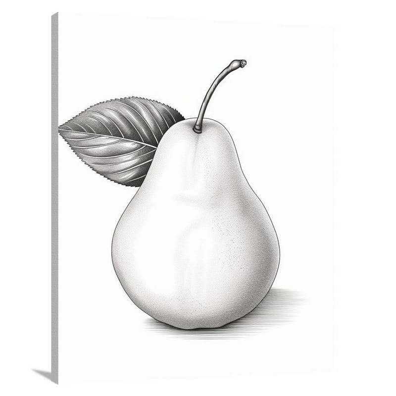 Pear's Temptation - Black And White - Canvas Print