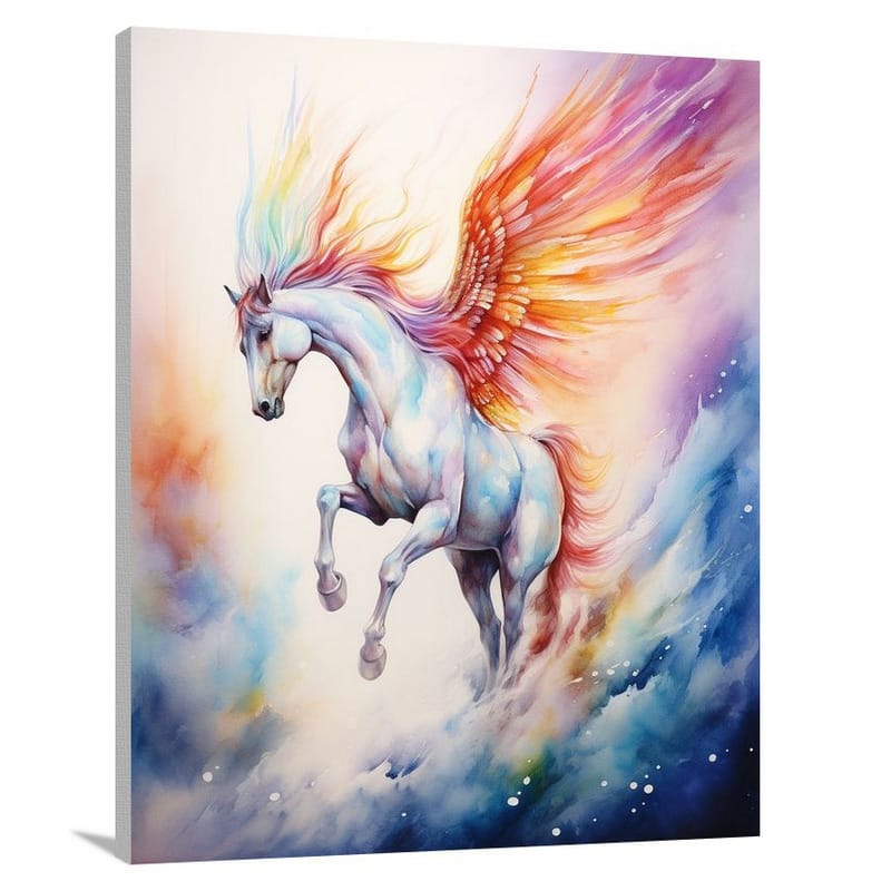 Pegasus Ascending - Watercolor - Canvas Print