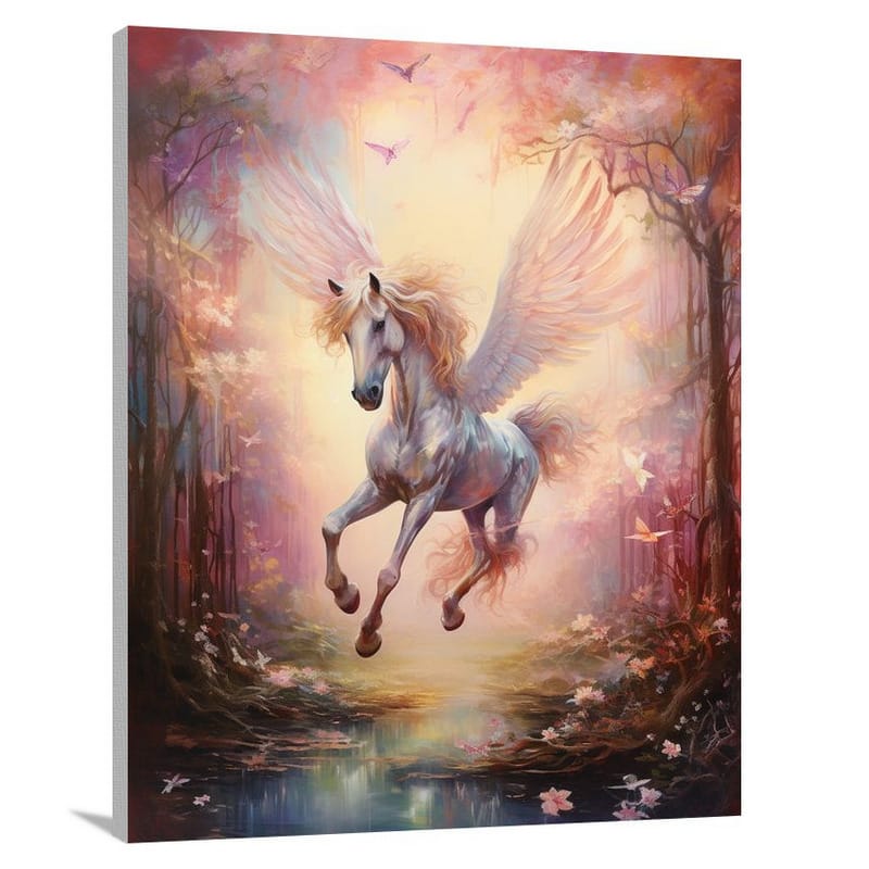Pegasus in Enchanted Woods - Canvas Print