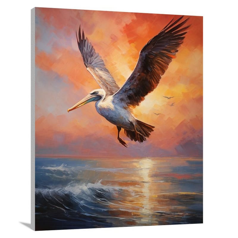 Pelican's Flight - Canvas Print