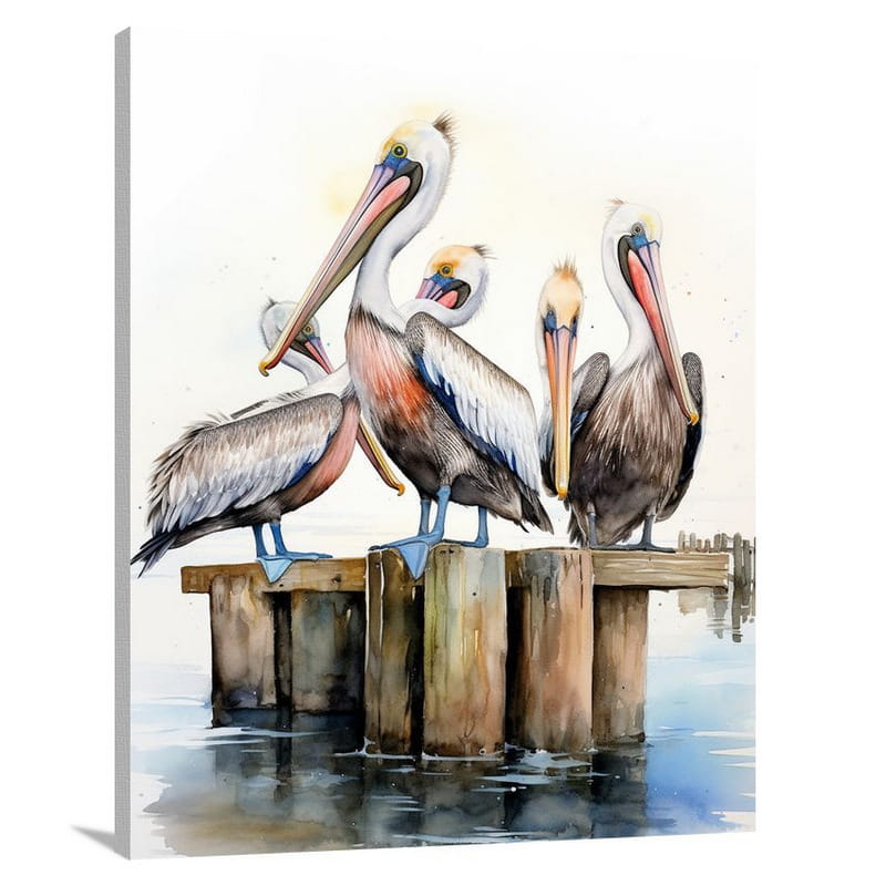 Pelican's Perch - Canvas Print
