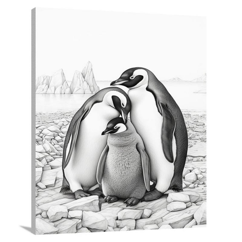 Penguin's Embrace - Canvas Print