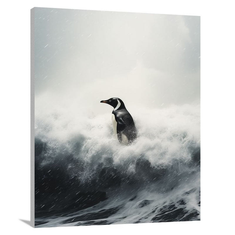 Penguin's Resilience - Canvas Print