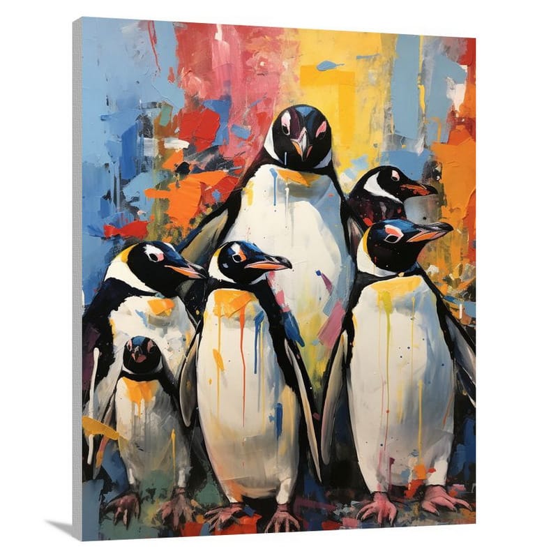 Penguin Symphony - Contemporary Art - Canvas Print
