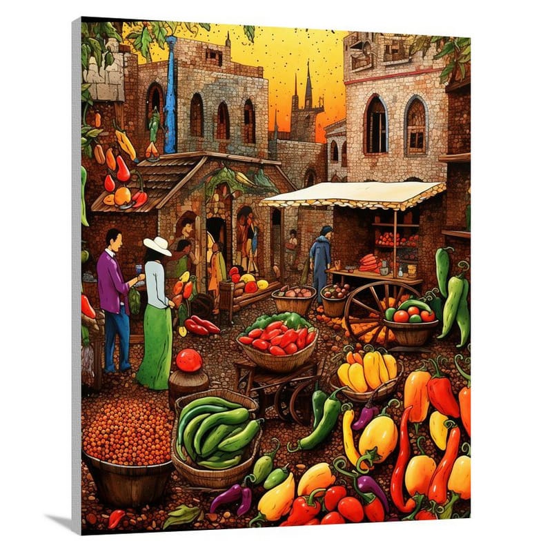 Pepper Market - Canvas Print