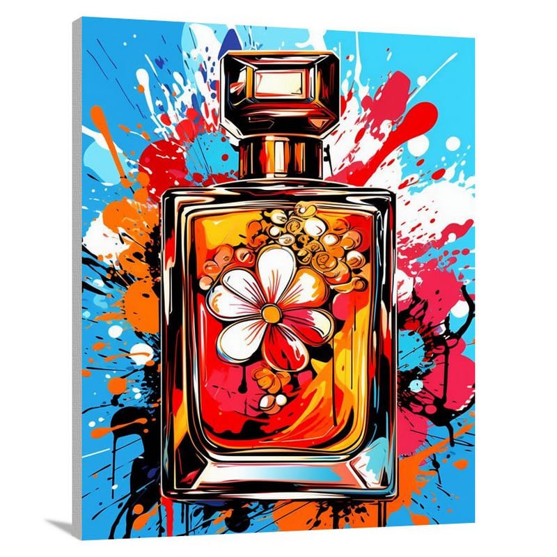 Perfume Bottle Fashion: Aromatic Fusion - Pop Art - Canvas Print