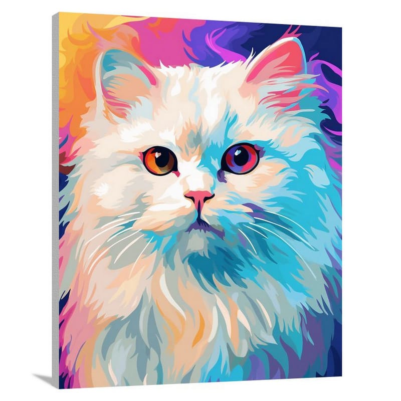 Persian Cat's Enchanting Gaze - Canvas Print