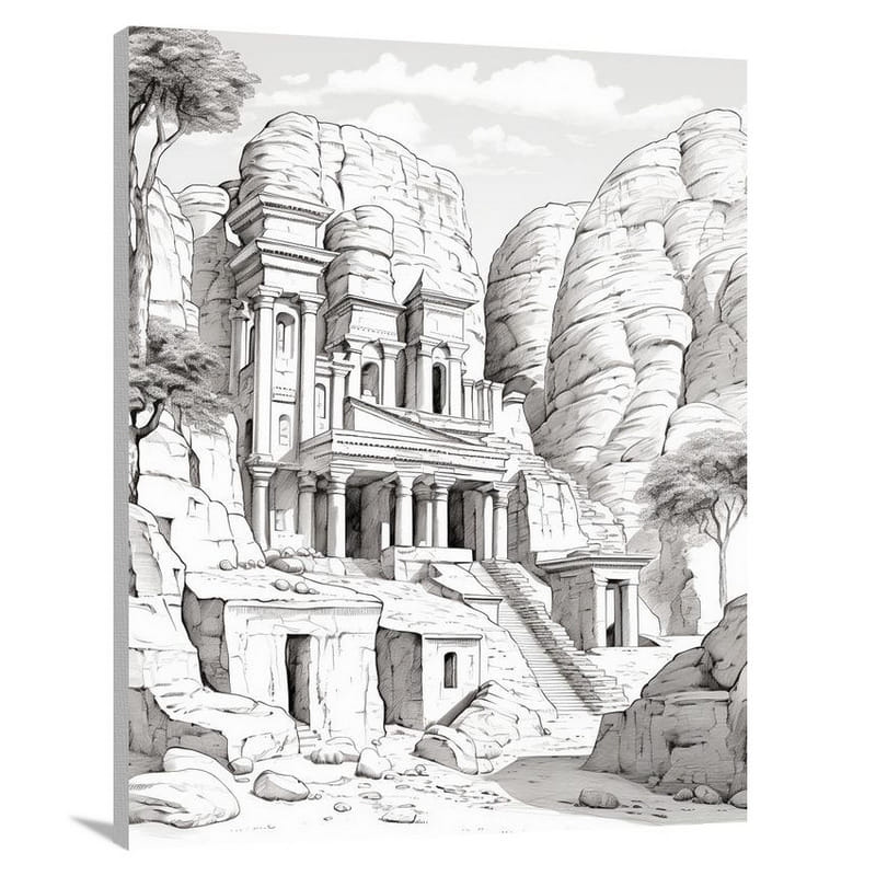Petra's Serene Majesty - Canvas Print