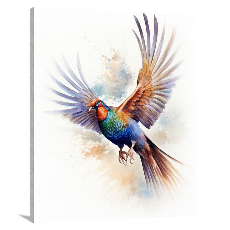 Pheasant's Symphony - Watercolor - Canvas Print
