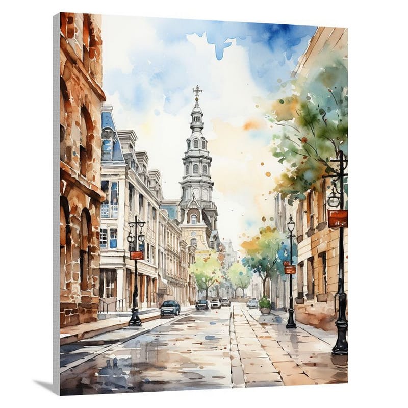 Philadelphia Whispers - Watercolor - Canvas Print