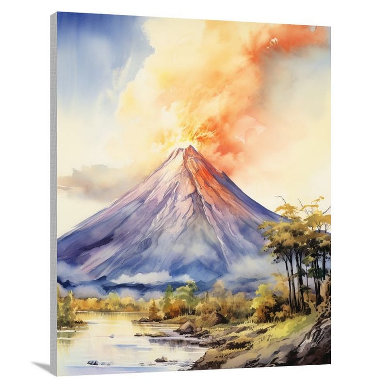 Philippines: Fiery Majesty - Watercolor - Canvas Print