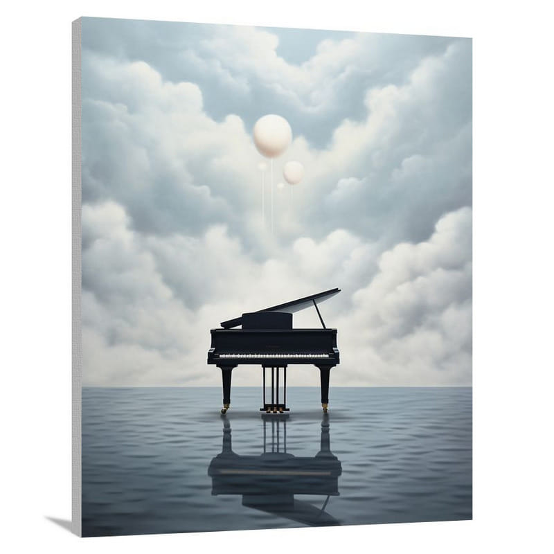 Piano in the Clouds - Canvas Print