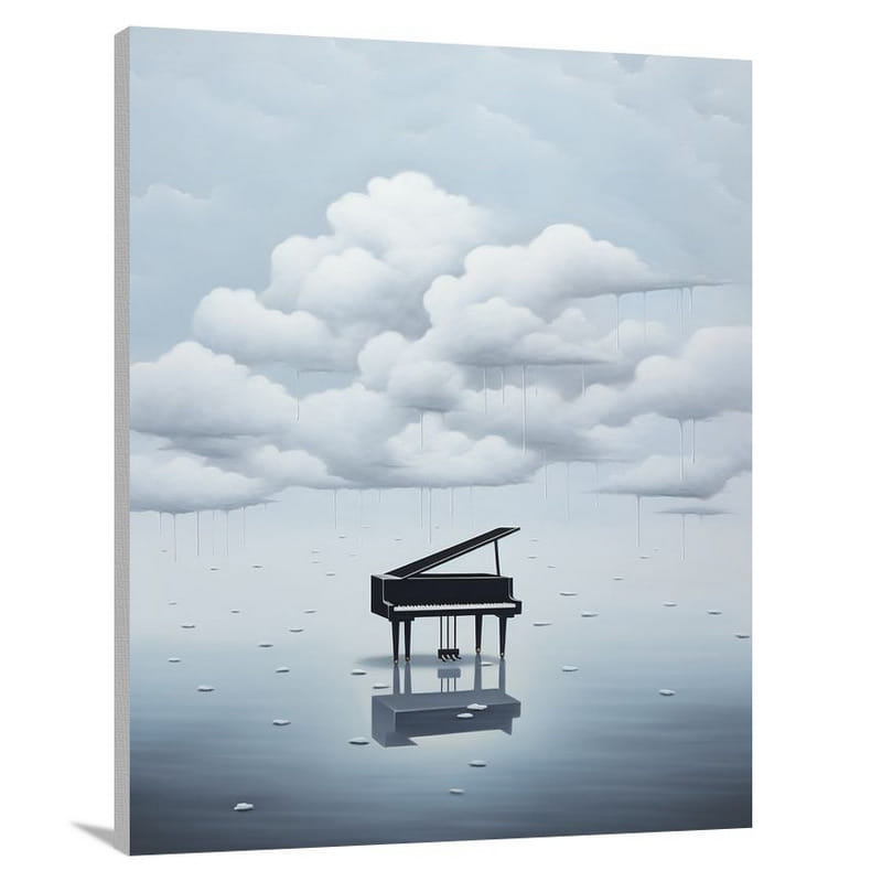 Piano in the Clouds - Minimalist - Canvas Print