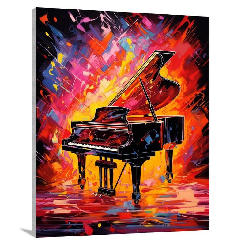 Piano Inferno - Pop Art - Canvas Print