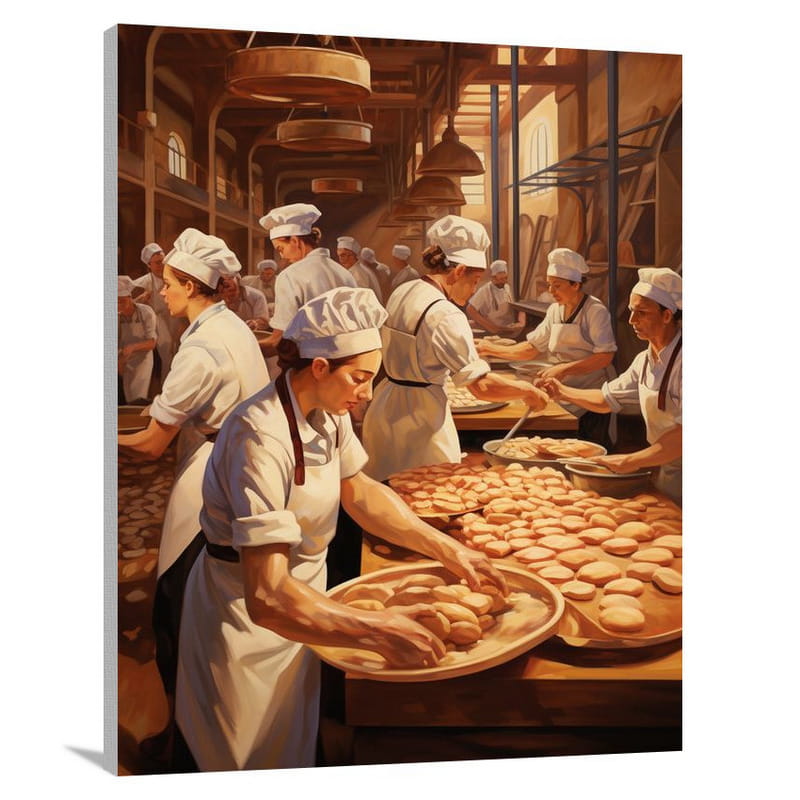 Pie's Culinary Symphony - Contemporary Art - Canvas Print