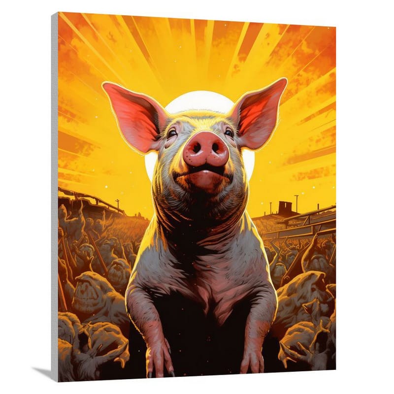 Pig's Pop Performance - Canvas Print