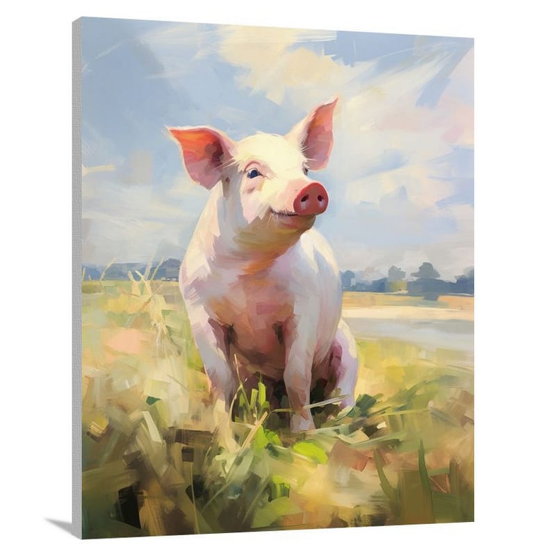 Pig's Serene Haven - Canvas Print