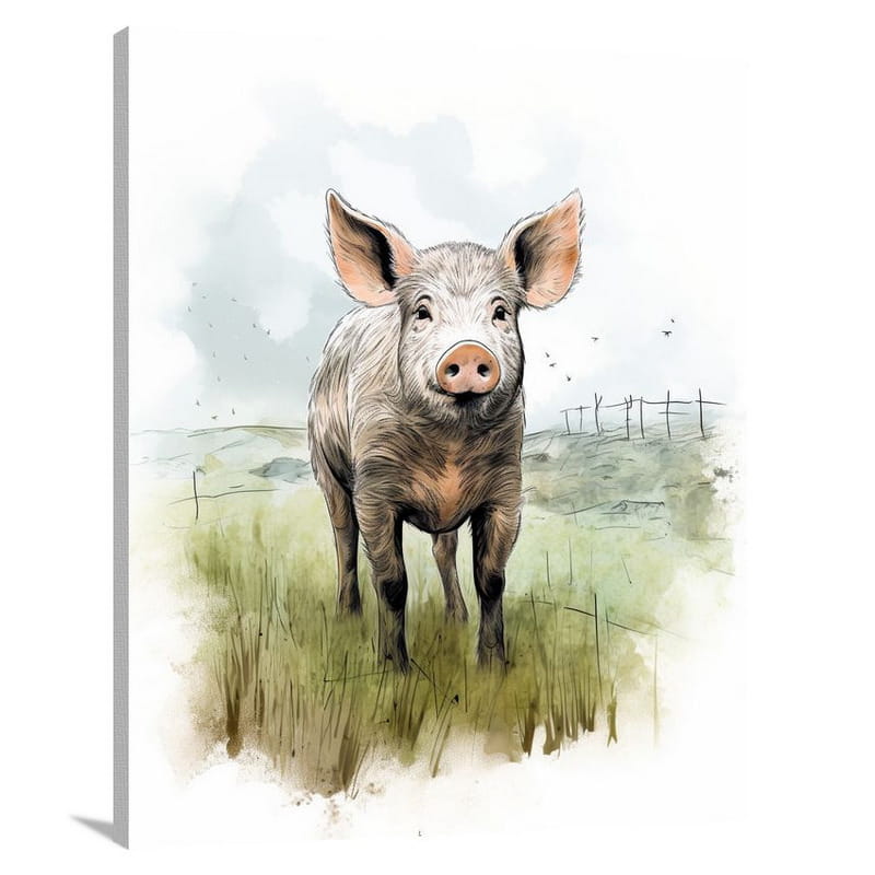 Pig's Serenity - Canvas Print