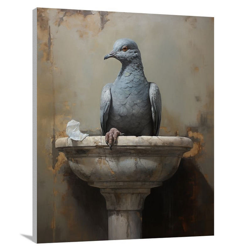 Pigeon's Solitude - Contemporary Art - Canvas Print
