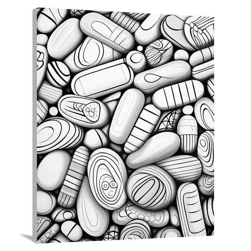 Pill Mosaic: Decorative Harmony - Canvas Print