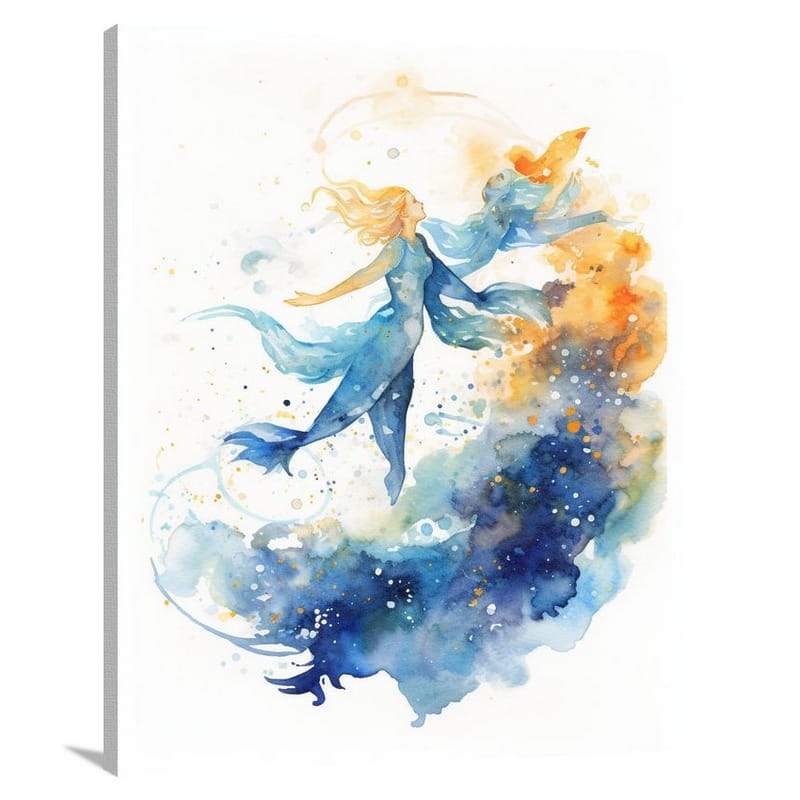 Pisces' Celestial Ballet - Canvas Print