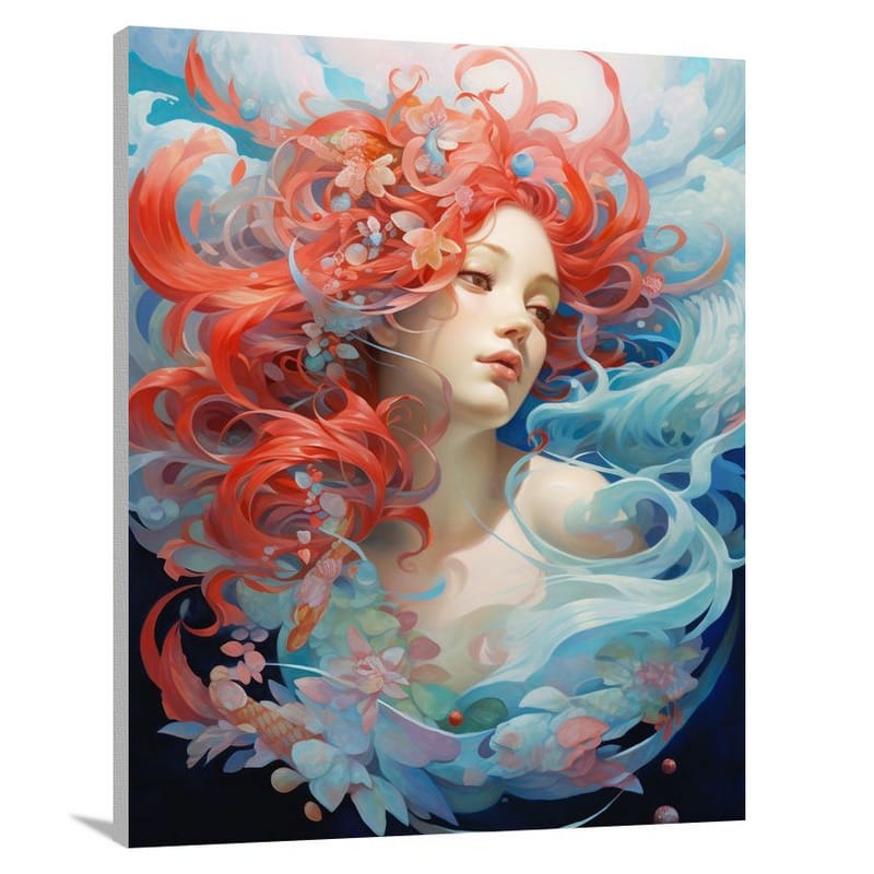 Pisces' Celestial Dance - Canvas Print