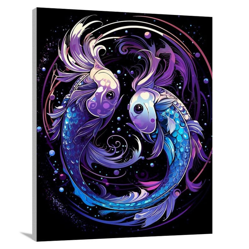 Pisces' Mystical Realm - Canvas Print