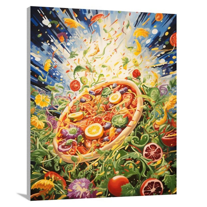 Pizza Explosion: A Slice of Heaven - Canvas Print
