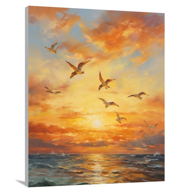 Plover's Golden Flight - Canvas Print