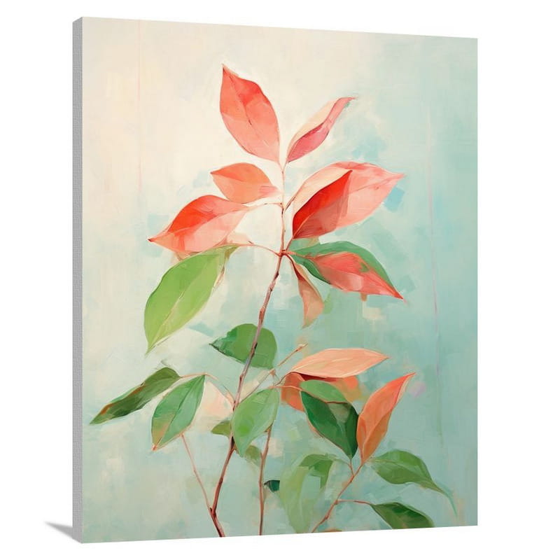 Poinsettia's Fiery Bloom - Canvas Print