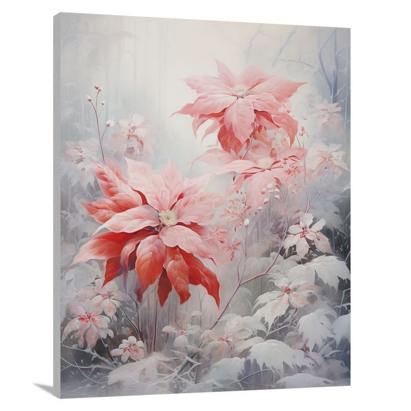 Poinsettia Whispers - Canvas Print