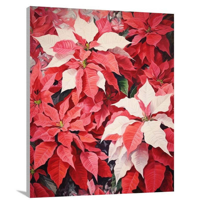 Poinsettia Whispers - Contemporary Art - Canvas Print